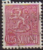 Finlandia 1963 Scott 403 Sello º Heraldica Leon Rampante Suomi Finland 